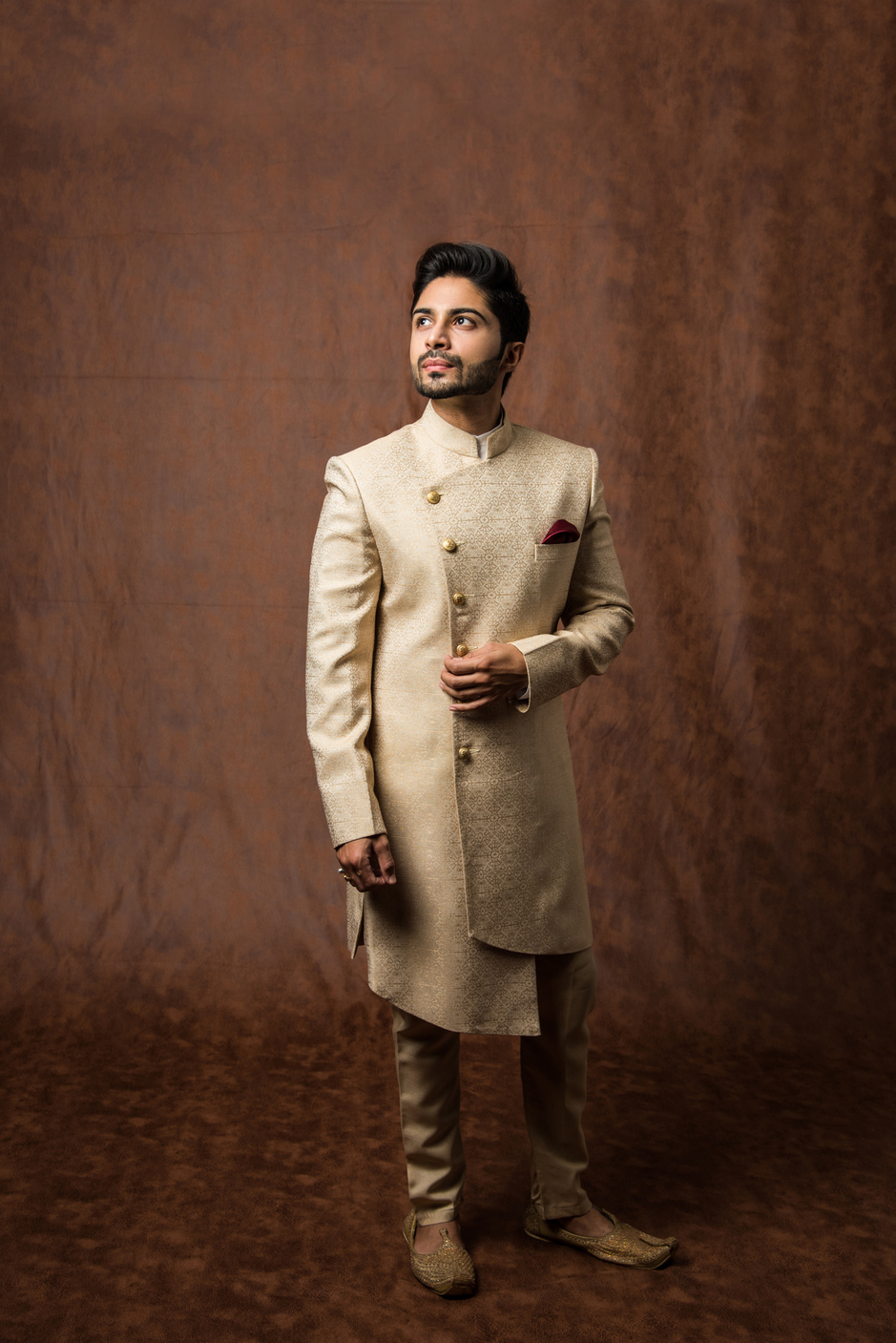 Indian Male Model wears Jodhpuri or Kurta for wedding or festival
